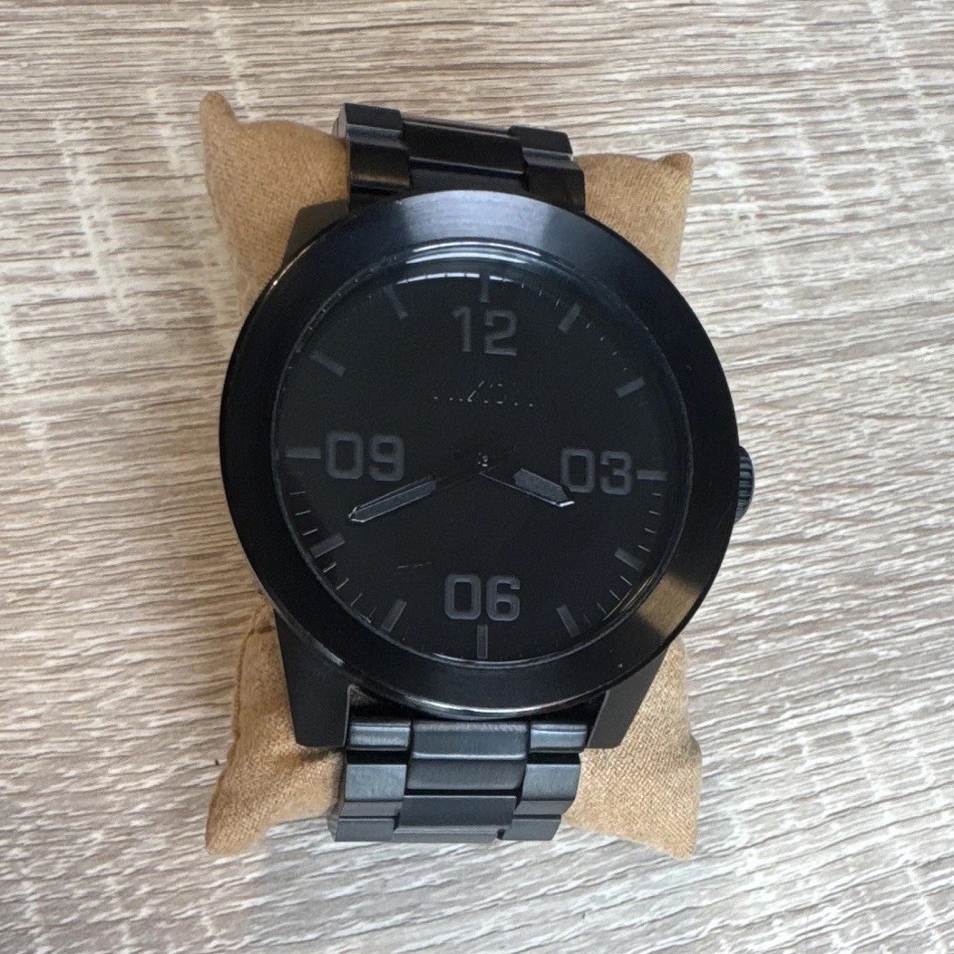 Nixon The Corporal Black Stainless Steel Quartz Analog Watch 100m 10 ATM