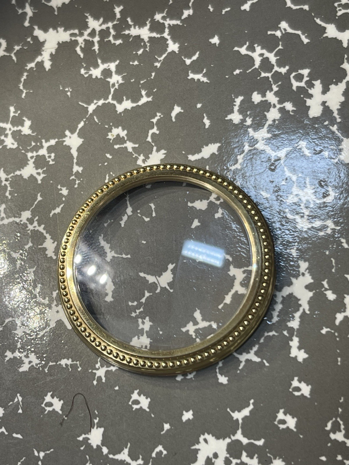Rare Patek Philippe 5015 Beaded Bezel 18K Yellow Gold with Crystal 11g Genuine