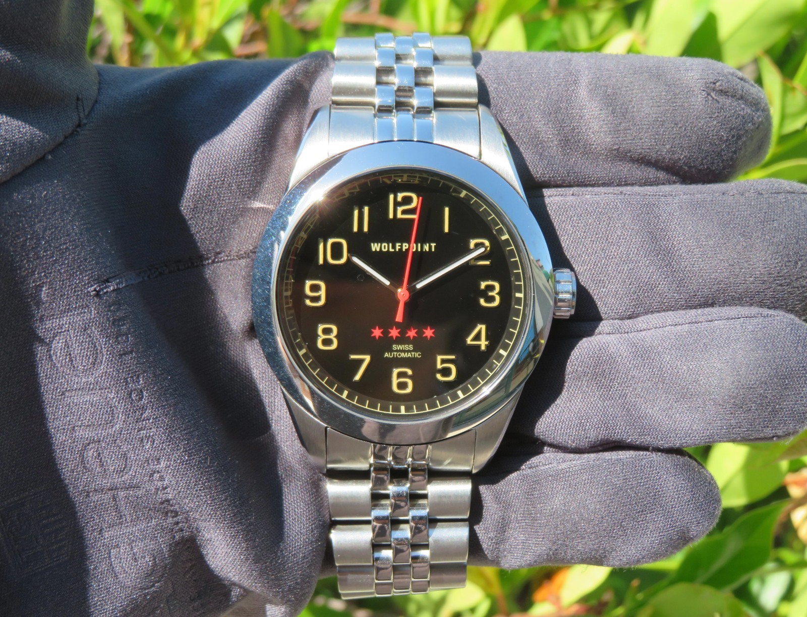Wolfpoint Retro 1871 Men’s 40mm Stainless Steel Swiss Automatic Wristwatch