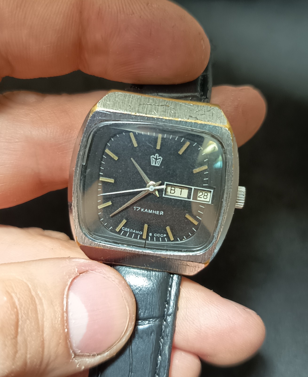 Vintage Men’s watch Poljot 17 jewels mechanical Soviet USSR