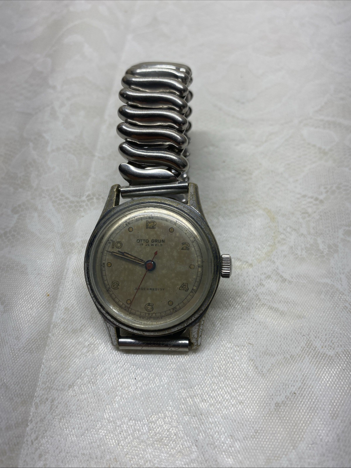 Otto Grun Vintage 1940s Manual Wind Mechanical Watch Works