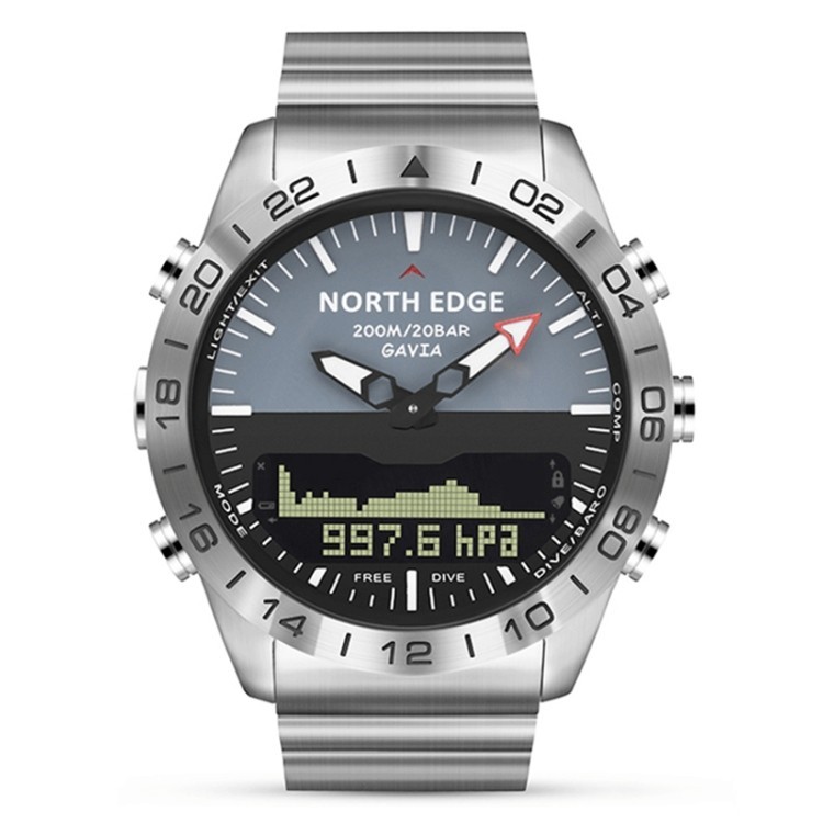 Mountaineering & Diving Watch – 100M Waterproof, Altimeter, Barometer, Compass