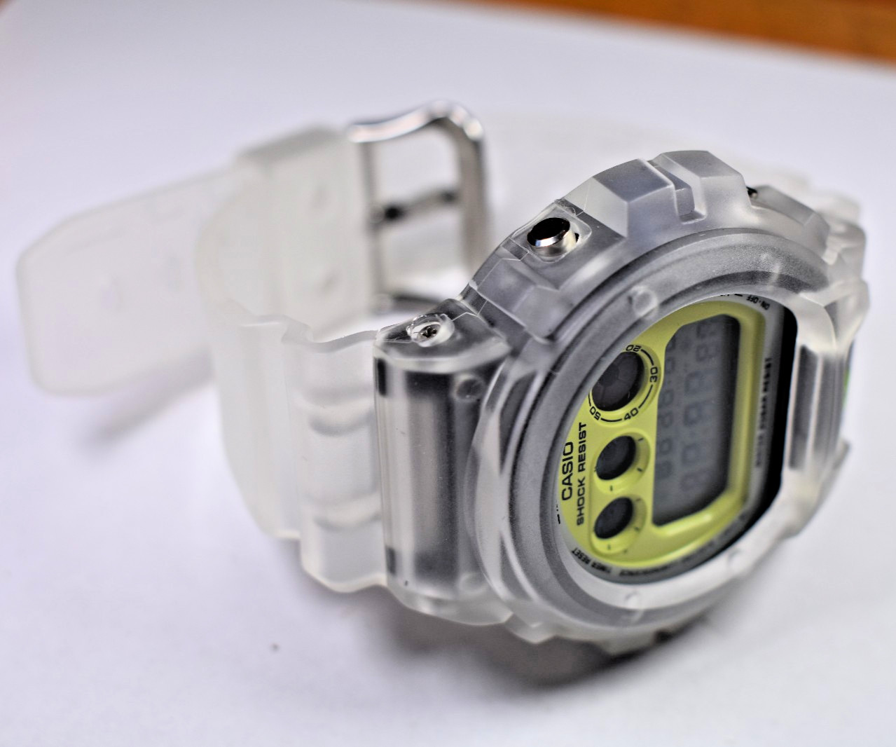 MODIFIED Casio G-Shock DW6900CS-1 (3230) Transparent/Clear Men’s Watch NEW BATT!
