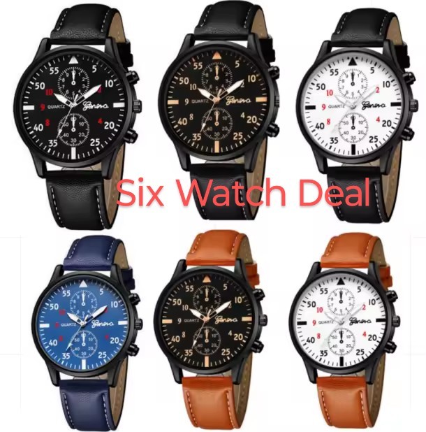 Set Of 6 Brand NEW Men’s Men Watch Lot 093025 Wrist Watches Wholesale Lot Deal