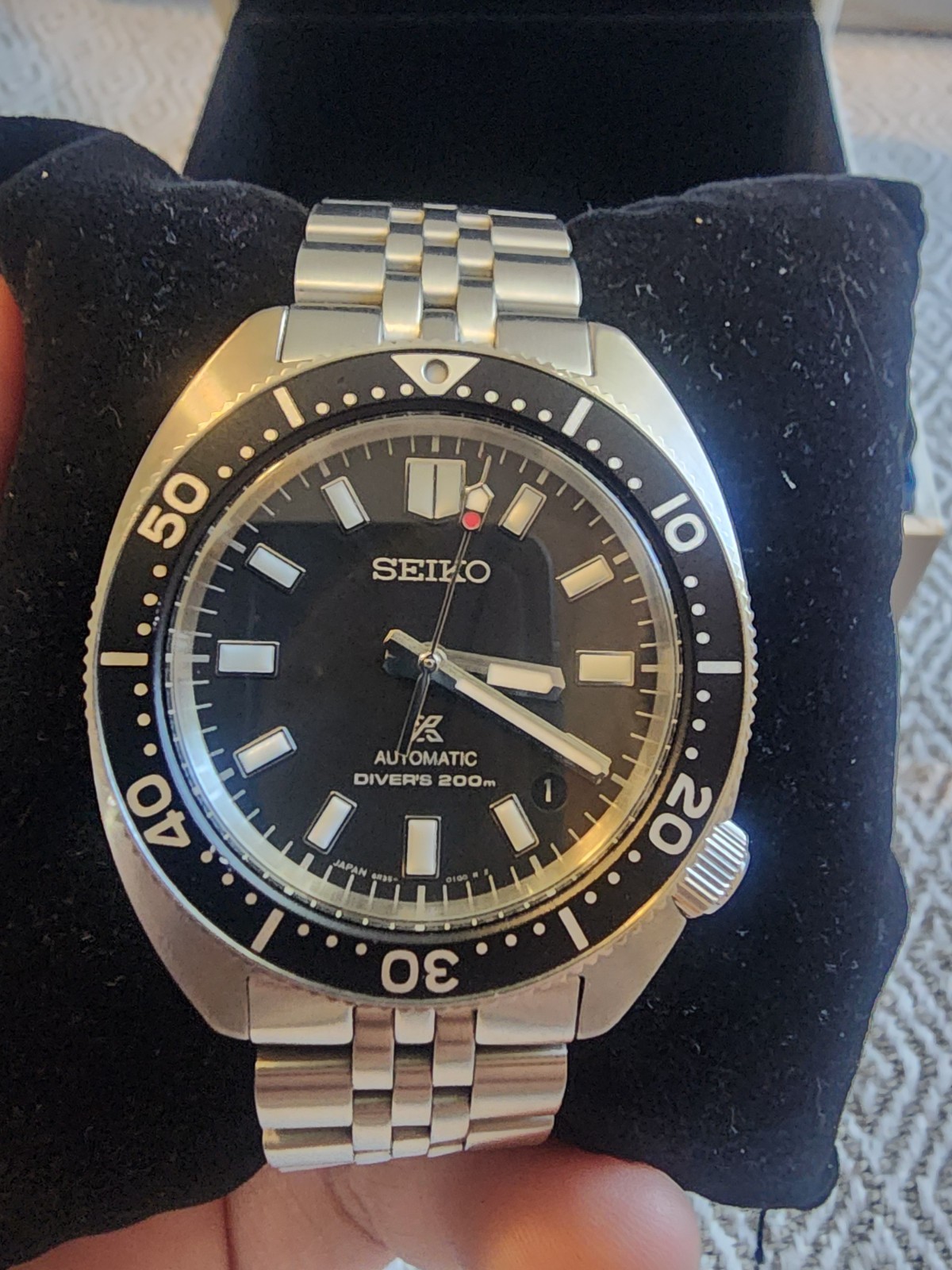 Seiko Slim Turtle Automatic Diver Watch Black Dial, Rubber Strap, SPB317