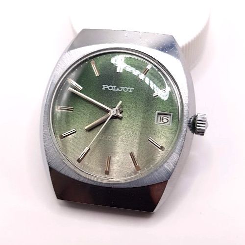 VINTAGE SOVIET RUSSIA USSR WRIST MENS WATCH POLJOT MECHANICS RARE WORKING