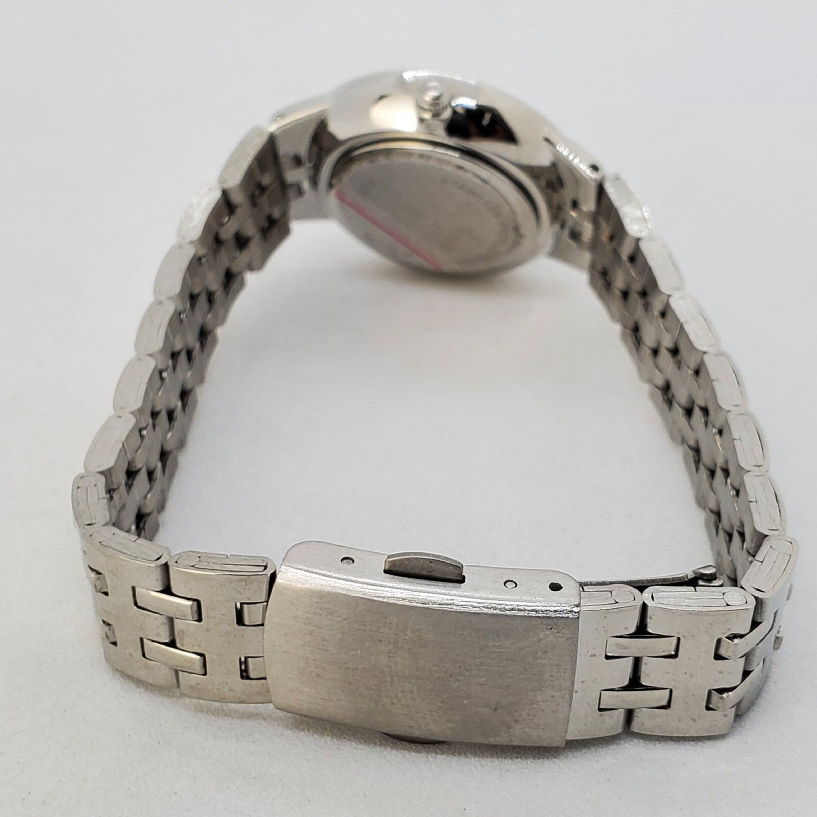 Women’s Watch 28MM Crystal Bezel Gray Dial Bracelet Band 7.25″ New Battery