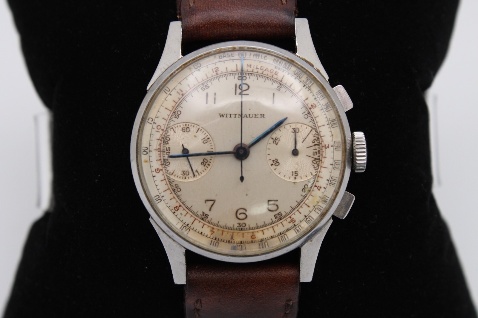 Longines Wittnauer 32mm Pilot’s Chronograph 2 Register Vintage 1940s WWII Era