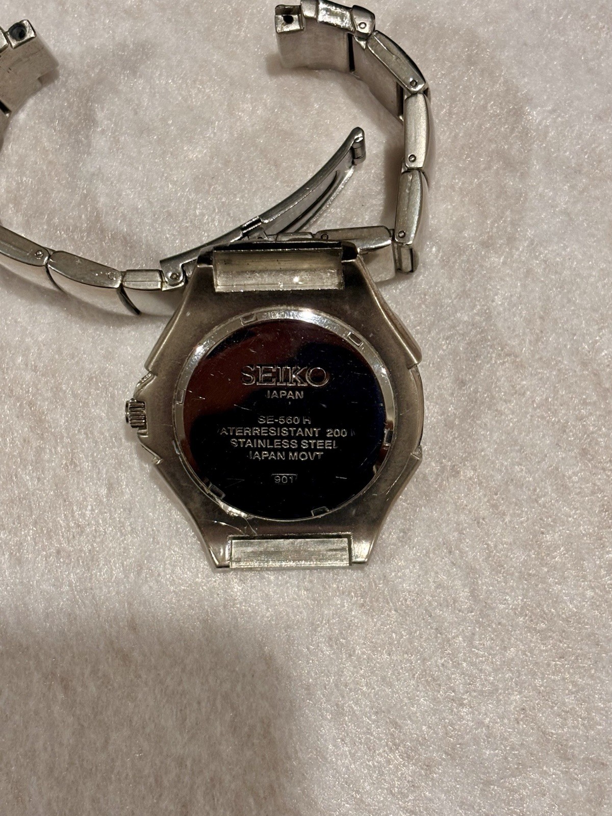 Seiko SE-560H Quartz Chronograph 200m Champagne Dial Steel Bracelet Watch