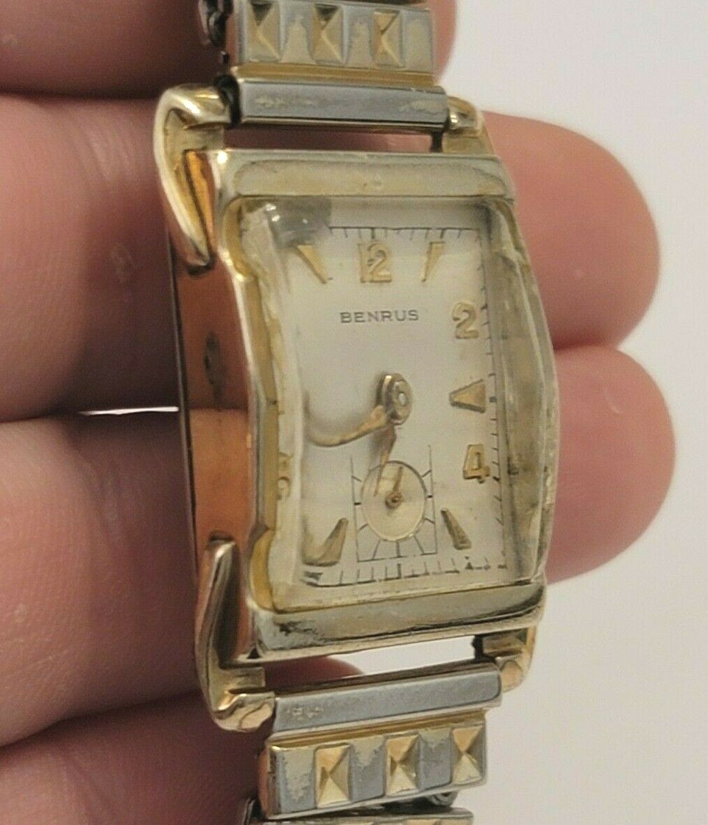 Benrus manual wind vintage watch swirl lugs AS IS for restoration