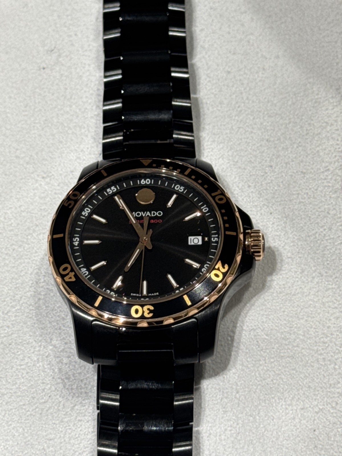 Movado Series 800 Quartz Black Dial Men’s Watch 2600162
