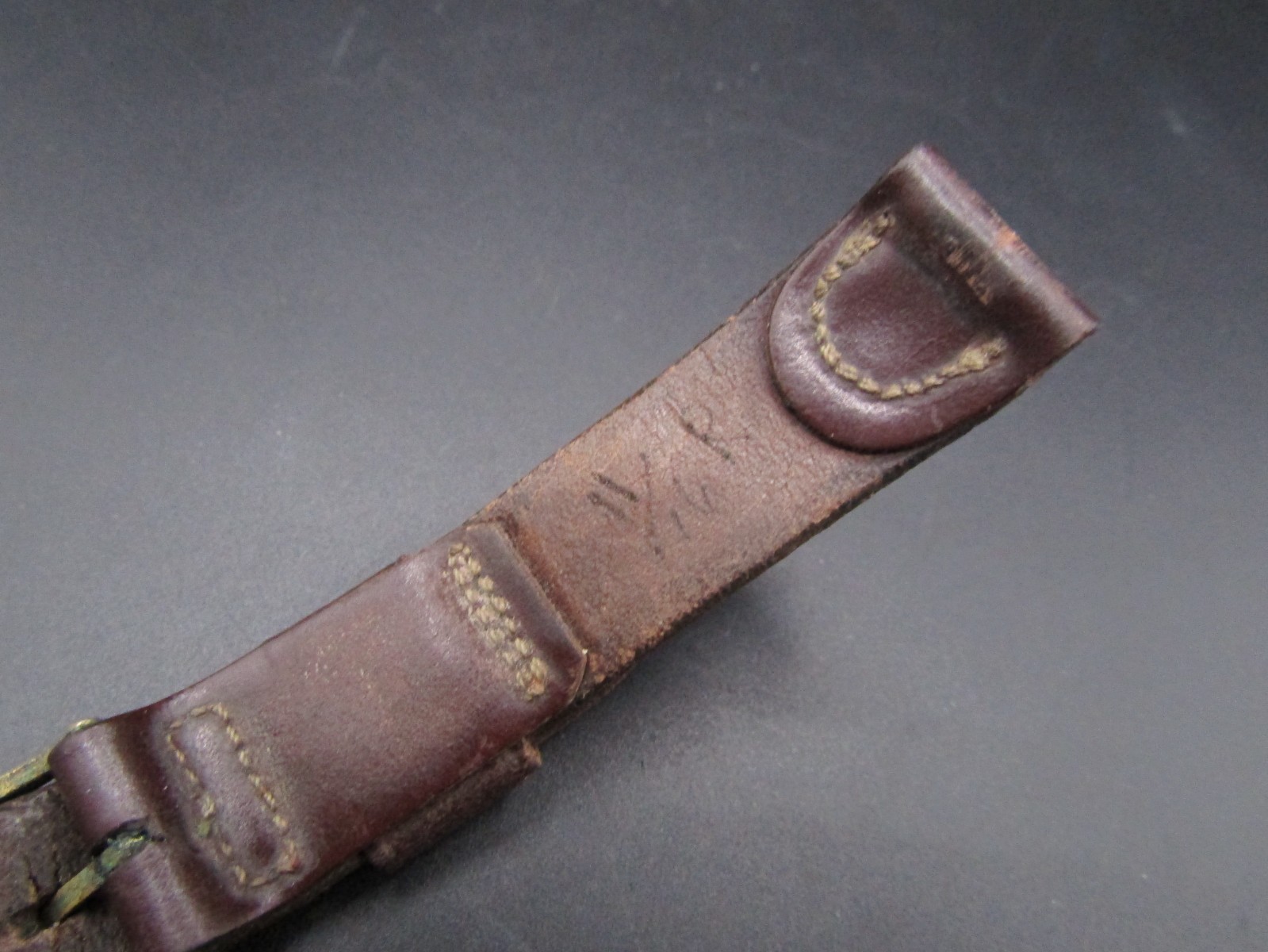 Vintage Rare Kreisler Shell Cordavan Leather Dark Brown Watch Band Strap 17mm