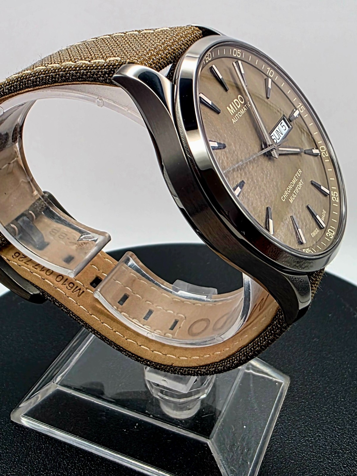 MIDO Multifort Chronometer COSC 42mm, Gunmetal & Brown MINT Condition full set!