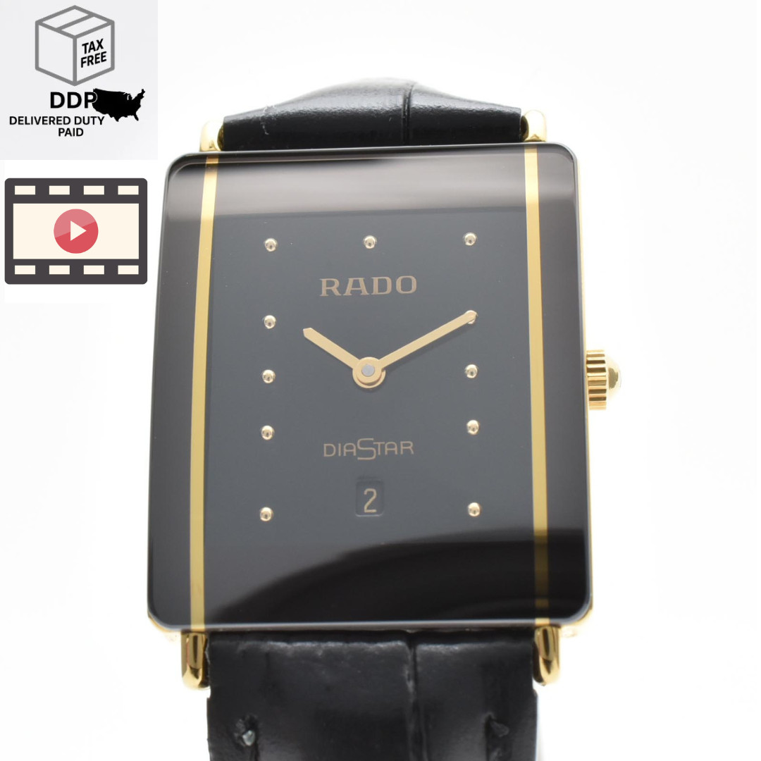 Vintage [Near MINT] RADO DiaStar 160.0281.3N Ceramic Black Unisex Quartz Watch