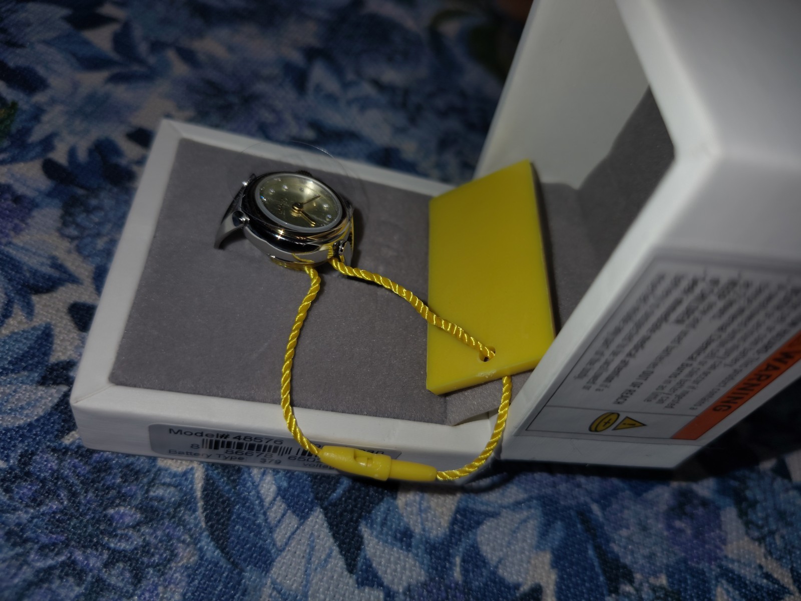 Invicta Angel 48576 Women’s Ring Watch Two Tone Silver Gold Crystal Dial New Box