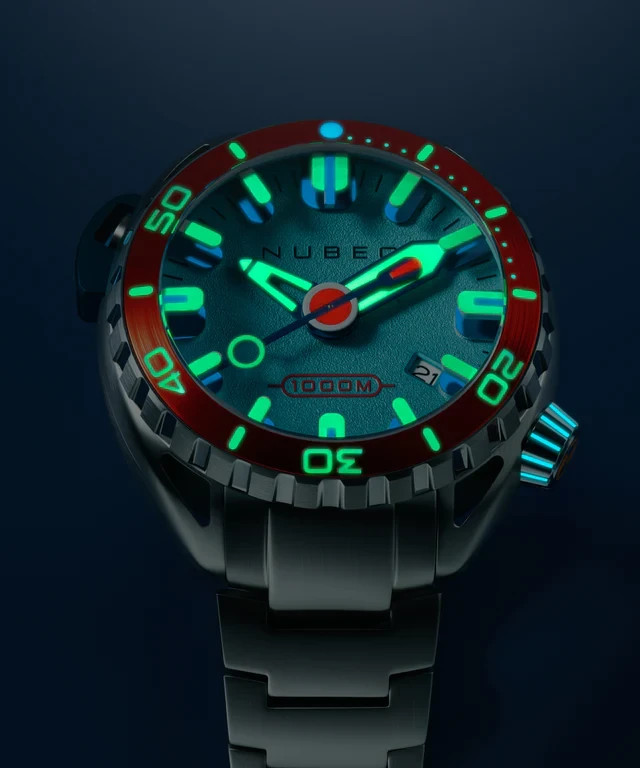 NUBEO ALUMINAUT AUTOMATIC LIMITED EDITION Neon Blue NB-6115-44