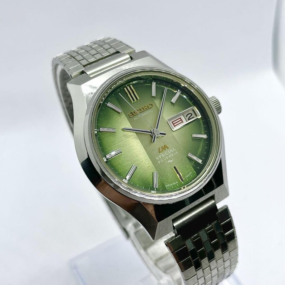 Seiko LM Special 5216-7060 Rare Emerald Green Brushed Dial 23J 1974