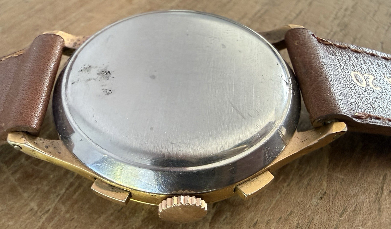 Vintage 1940s Sombol Chronograph Landeron Blue Telemeter Tachymeter Watch