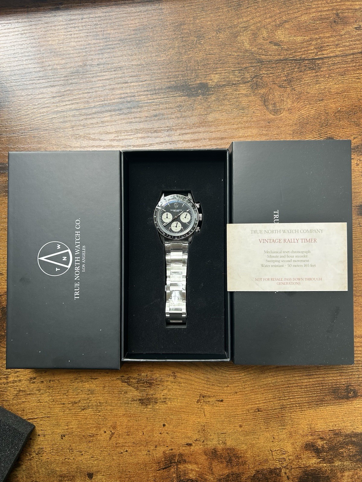 True North VRT black dial w new screw down pushers . BRAND NEW IN PLASTIC.