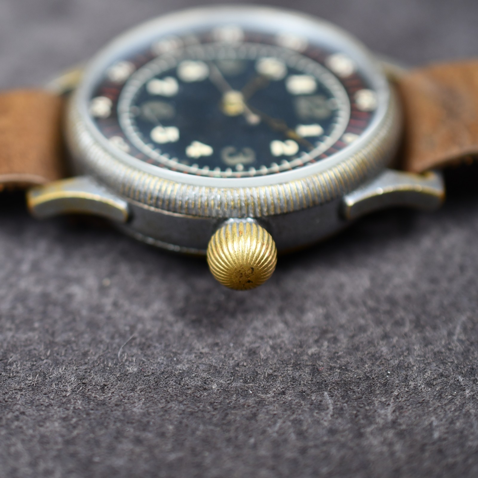 Seikosha Tensoku 1940’s Japanese Military Issued Pilot Aviator 48mm Manual Wind