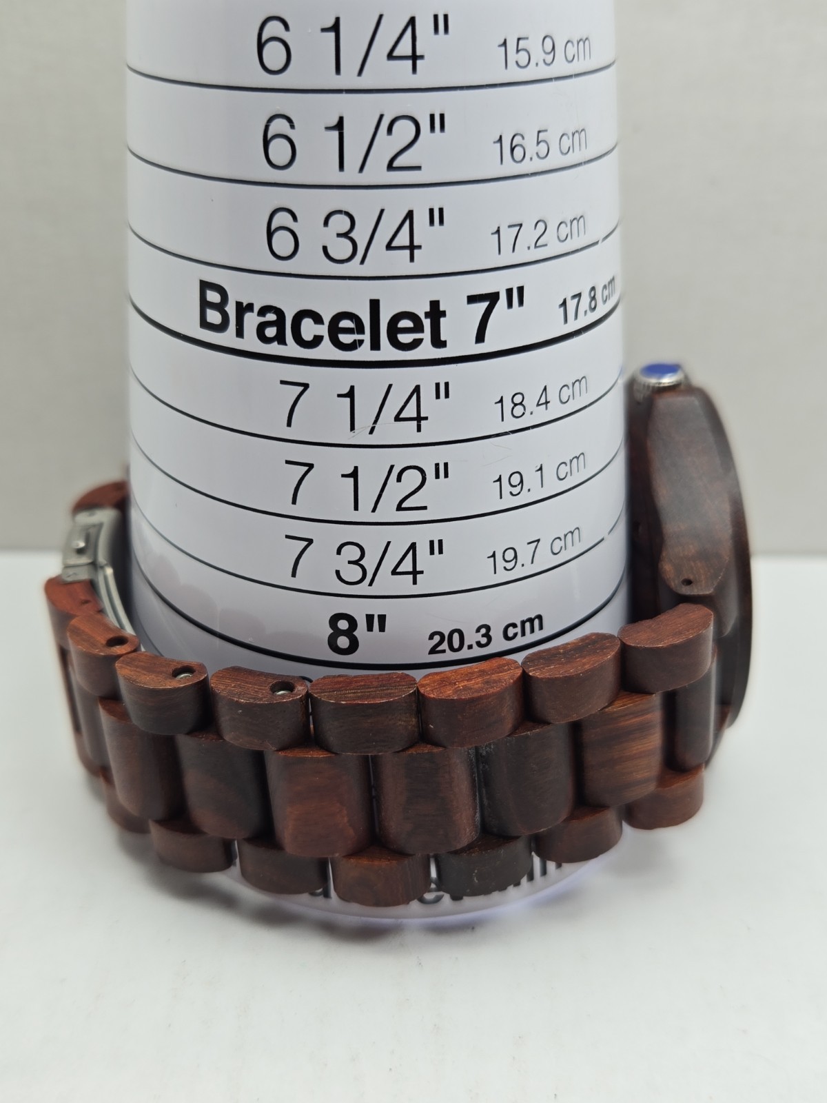 Makani Hawaii Mens 49mm Dark Brown Wood Date Quartz Watch Japan Movt New Battery