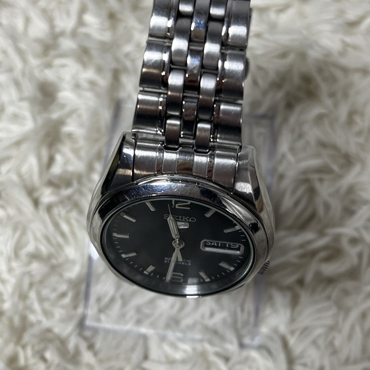 SEIKO5 Automatic Black Dial Transparent Back Seiko Watch Seiko Five