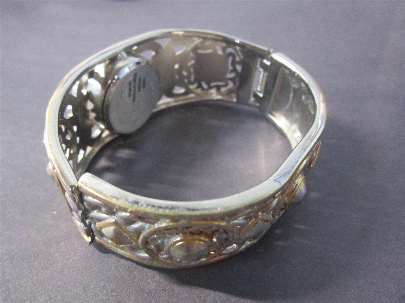Vintage Massini Silver and Gold Tone Quartz Womens Bracelet Watch