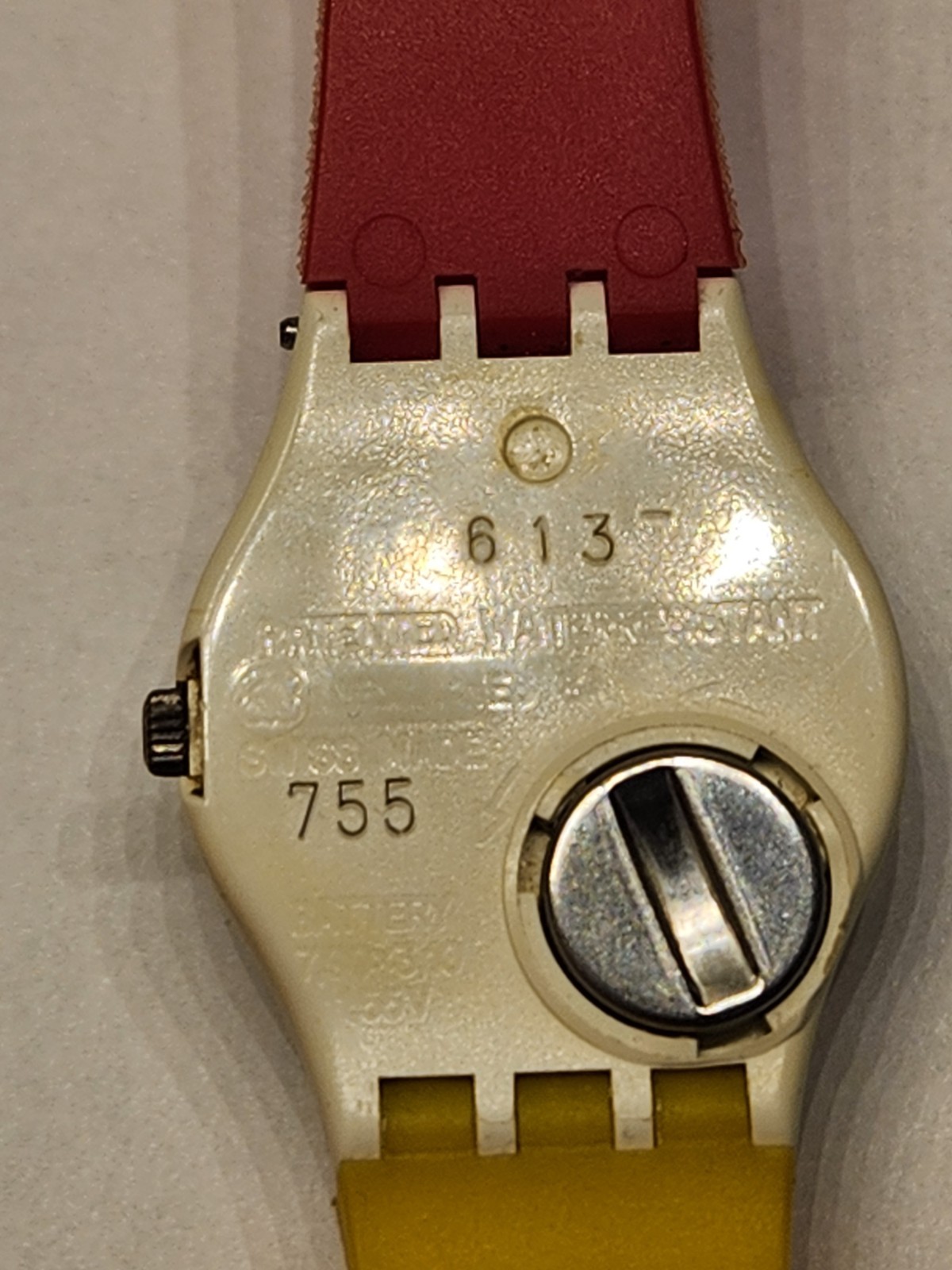 Vintage Swatch Watch Vasily model (LW111) 80s Style Geometric Vtg