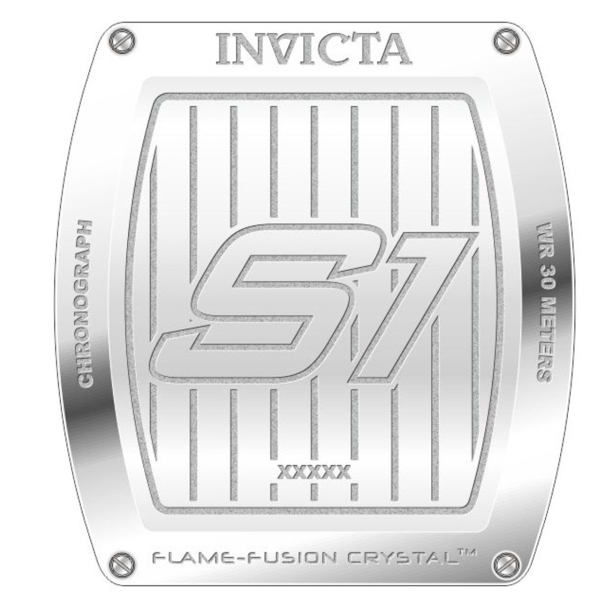 Invicta S1 Rally Crystal Chronograph Men’s 47mm Clear Case White Watch 45481