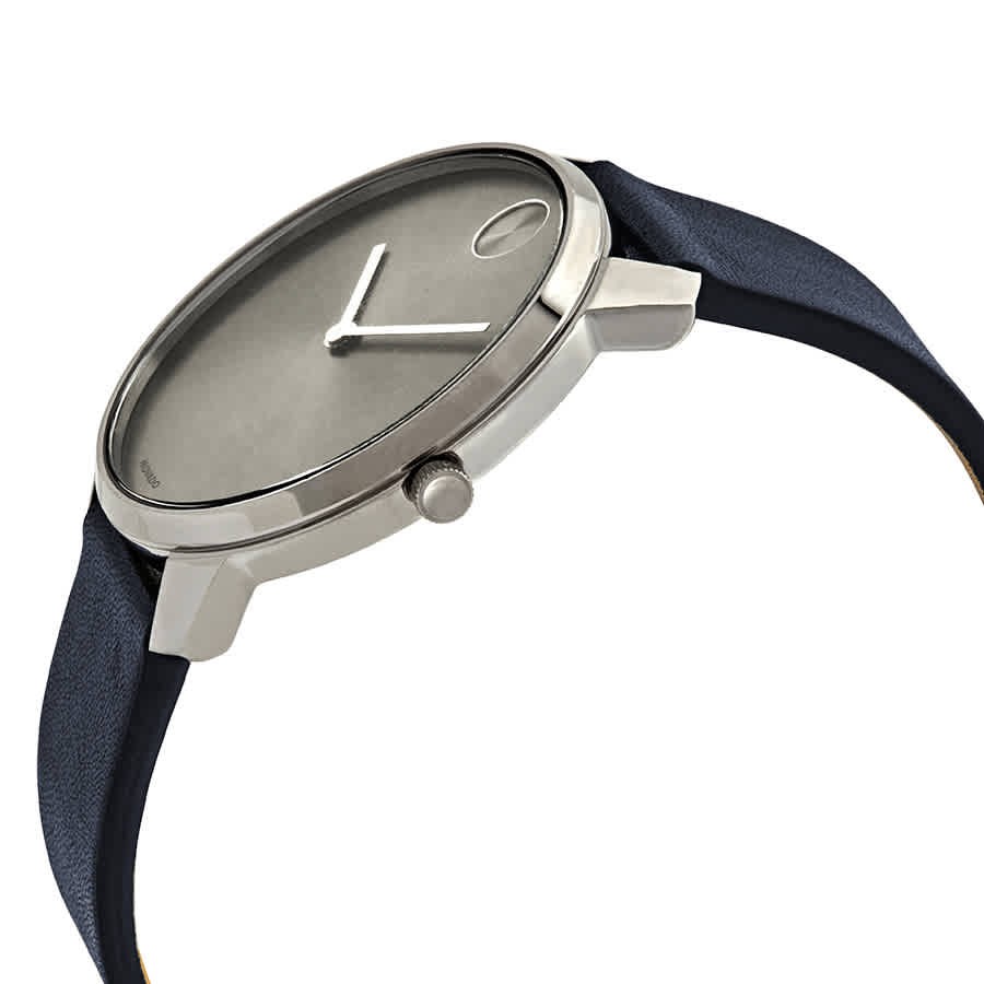 Movado Bold Quartz Grey Dial Blue Leather Men’s Watch 3600586