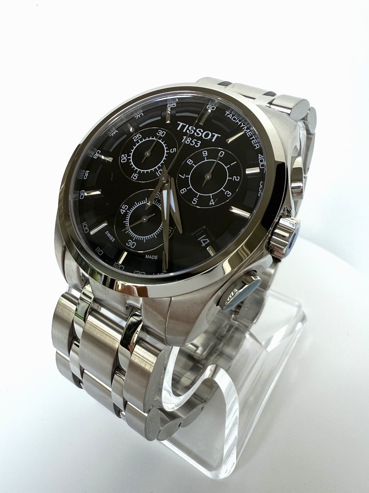 Tissot Couturier Chronograph Black Dial Men’s Watch T0356171105100 41 mm.