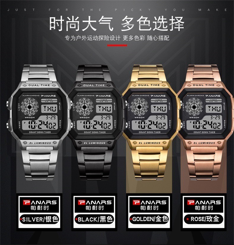 Luxury Military Men Watch Waterproof Luminous Date Chronograph Stainless Steel