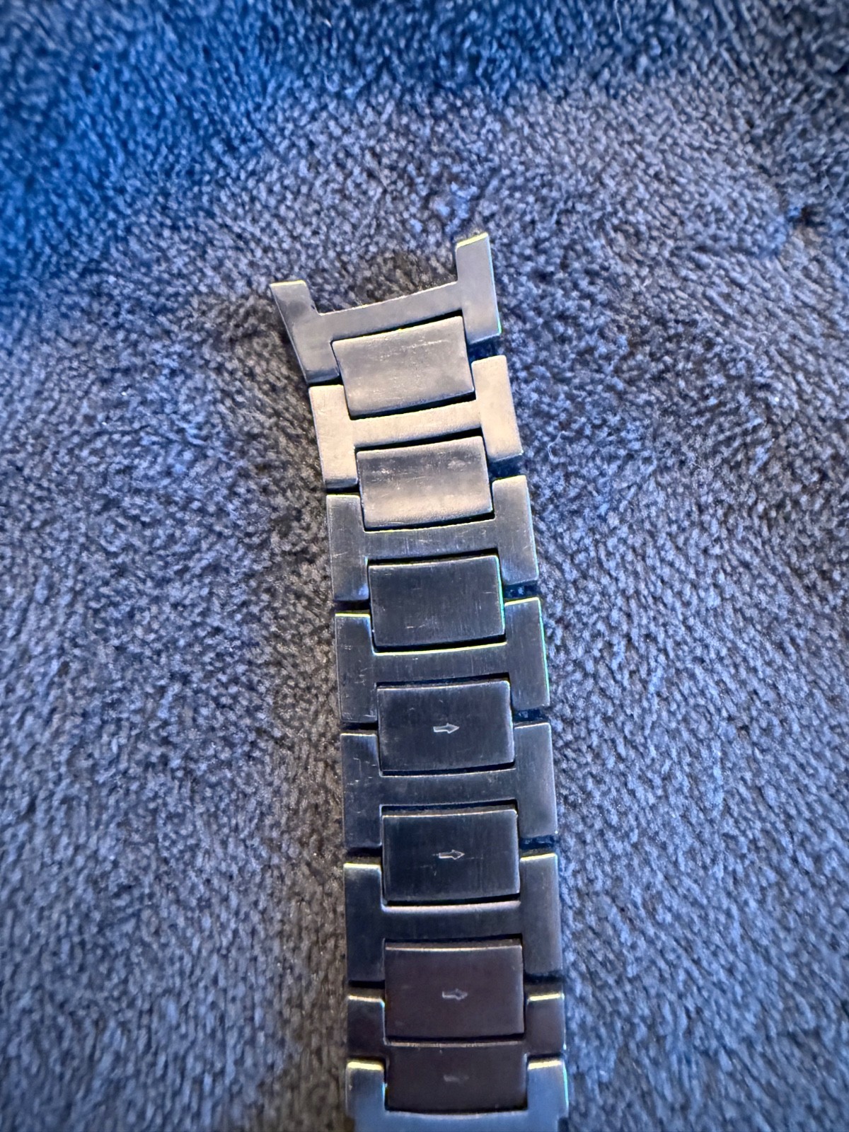 Citizen Eco-Drive Titanium WR100 Blue Dial /Watch Works (Needs Band Repair)