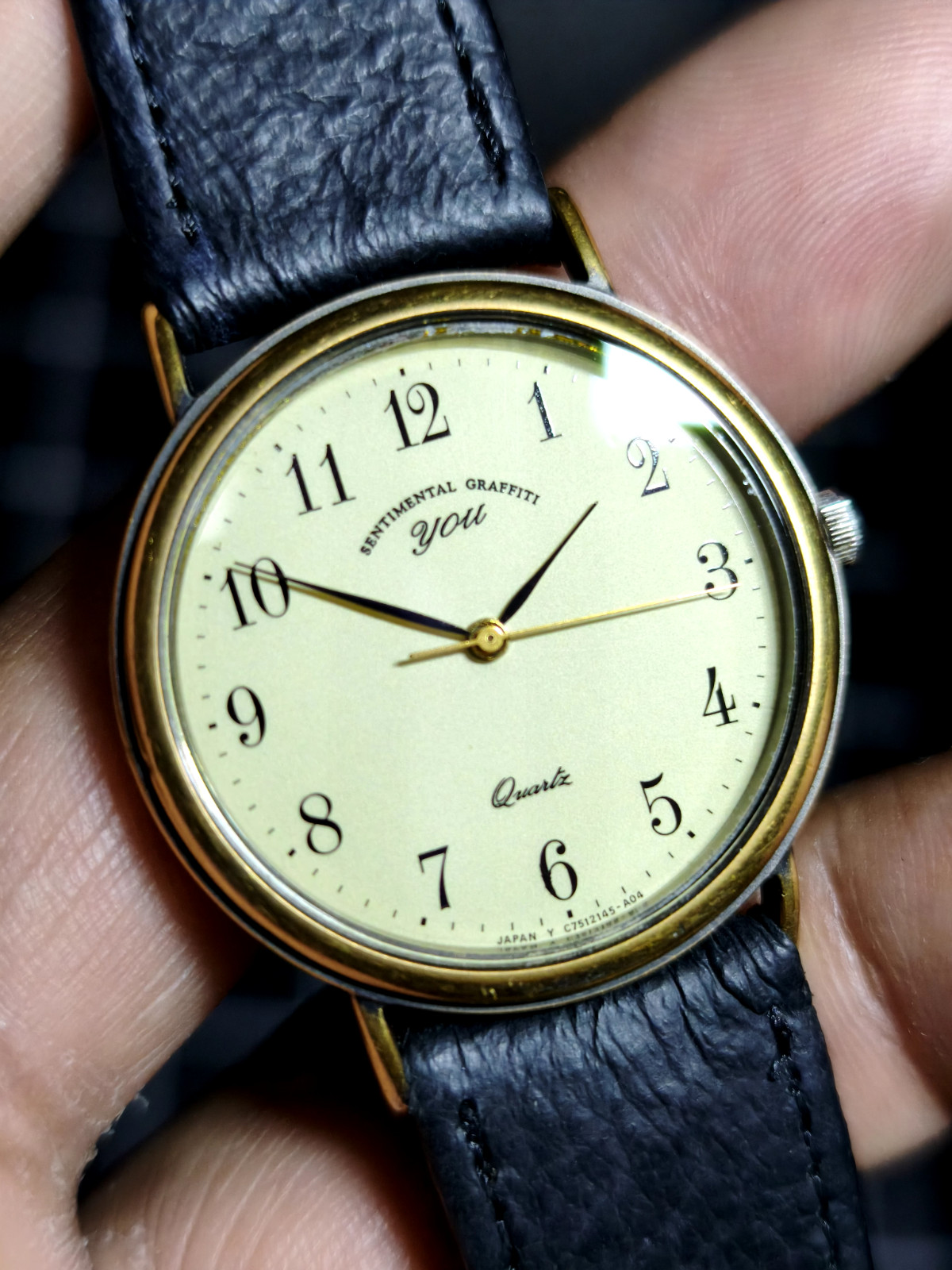 Orient YOU Sentimental Graffiti Anime Collab Vintage Gold Bezel Quartz Watch