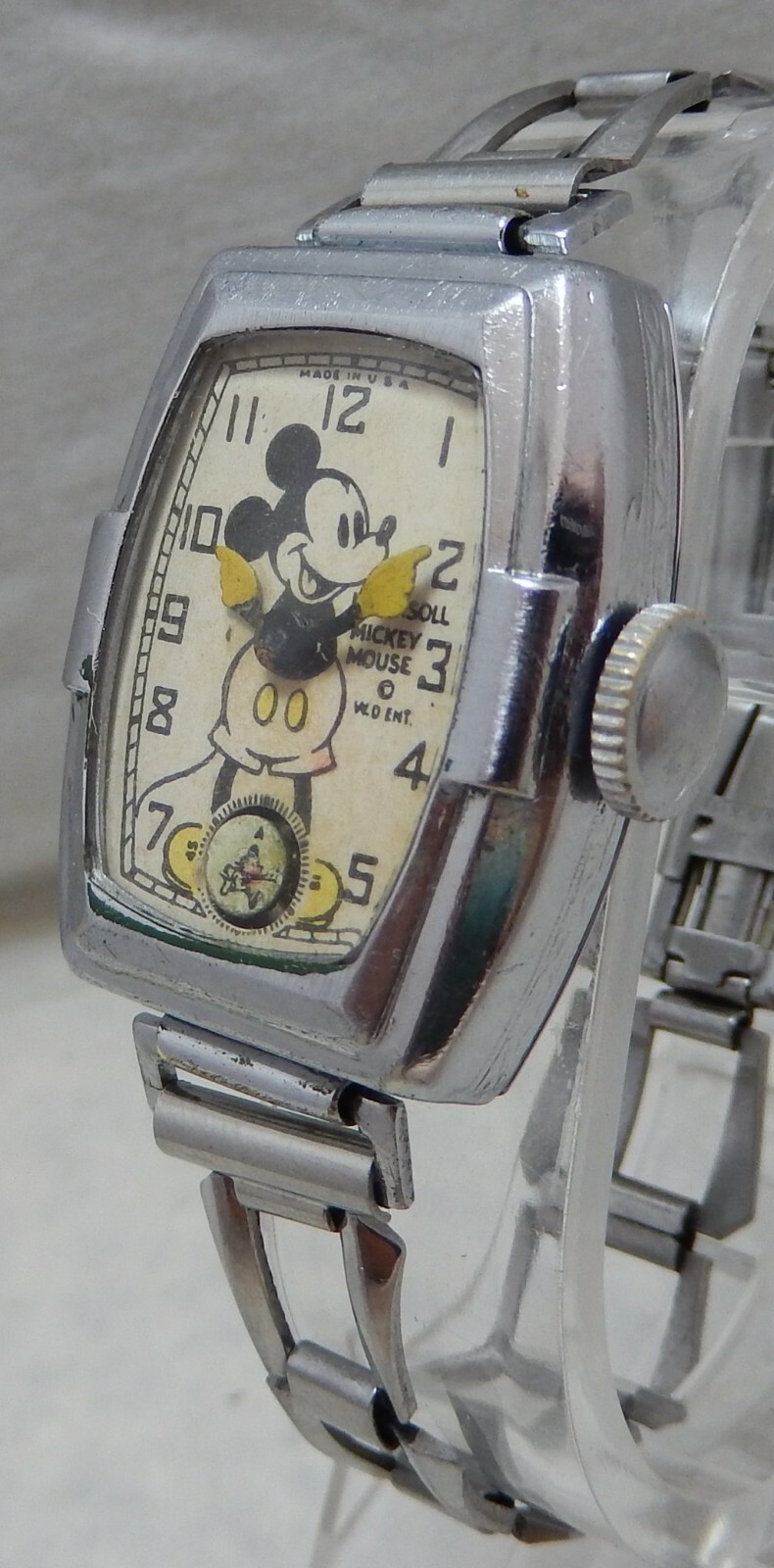 1930’s Ingersoll Mickey Mouse Deluxe Watch Serviced and Wearable BEAUTY 1937