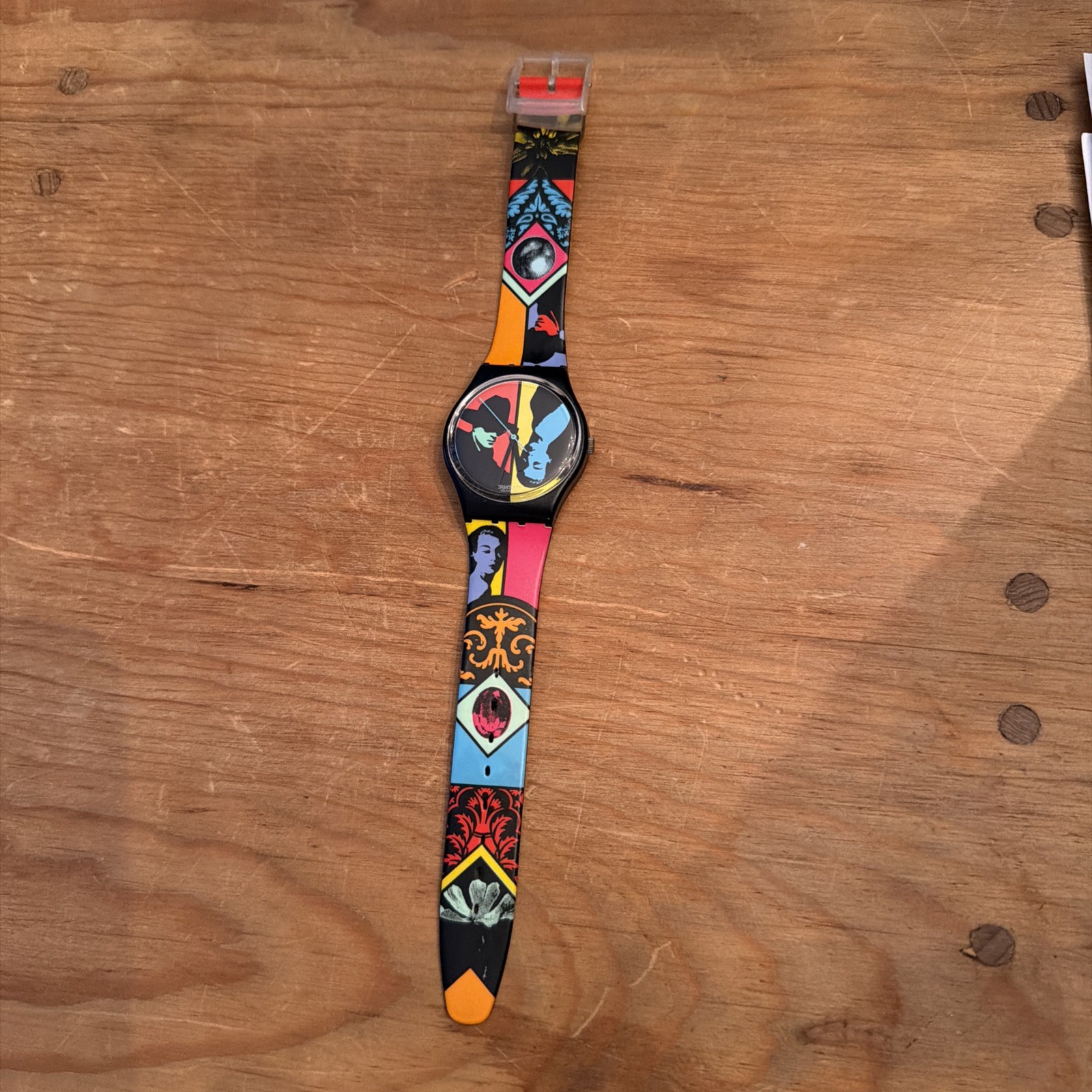 SWATCH WATCH AG 1988 “COLOURED LOVE” #755 SWISS ETA RARE NEW BATTERY VINTAGE