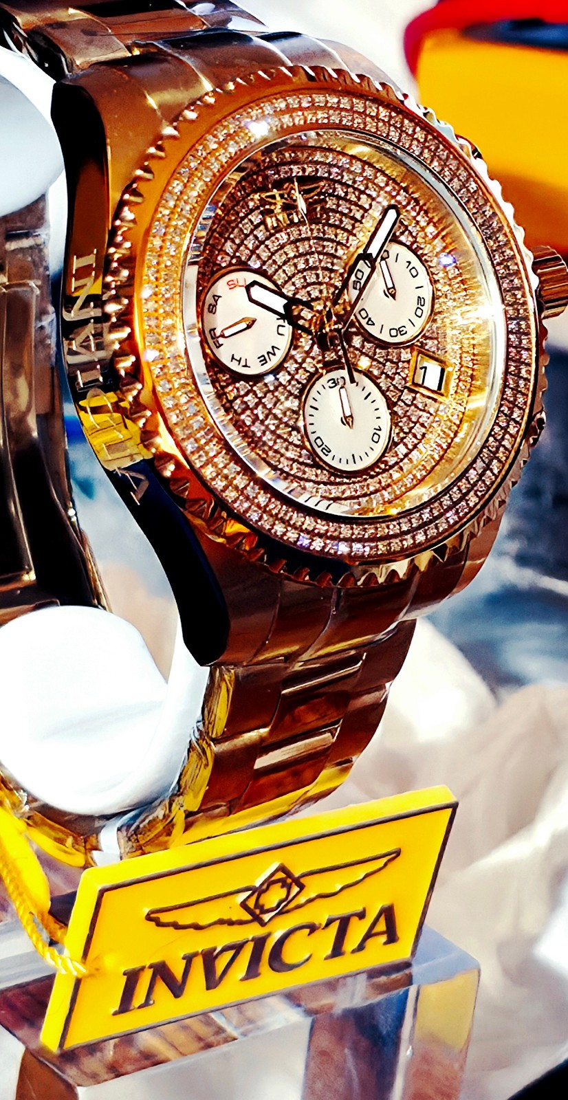 INVICTA SWISS MADE DIAMOND 2 CTW GRAND DIVER PRO 300M STAINLESS STEEL WATCH SALE