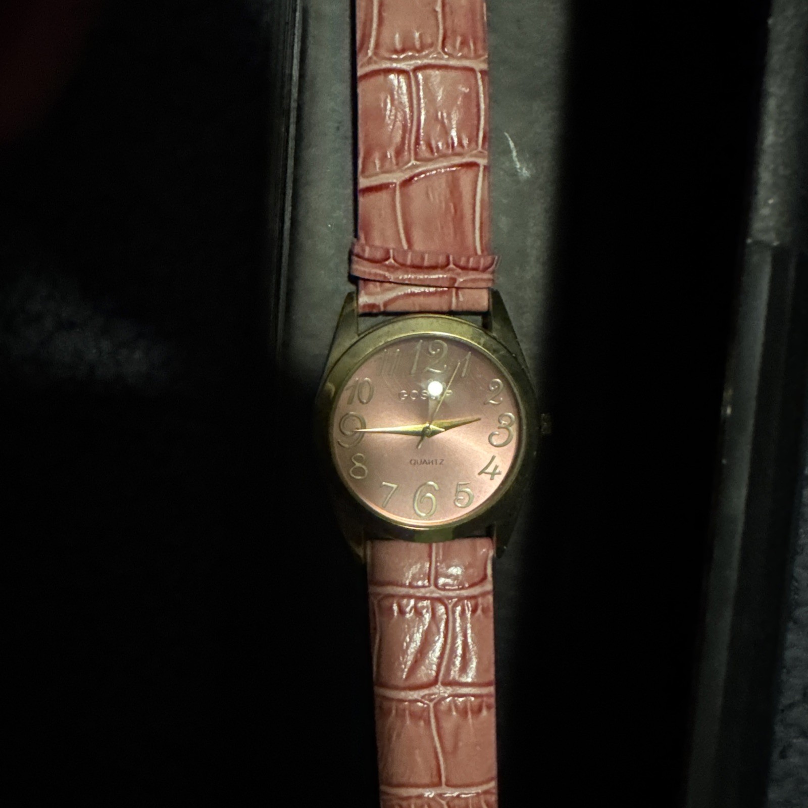 Gossip Quartz Watches Stainless Steel Genuine Leather Pink with box