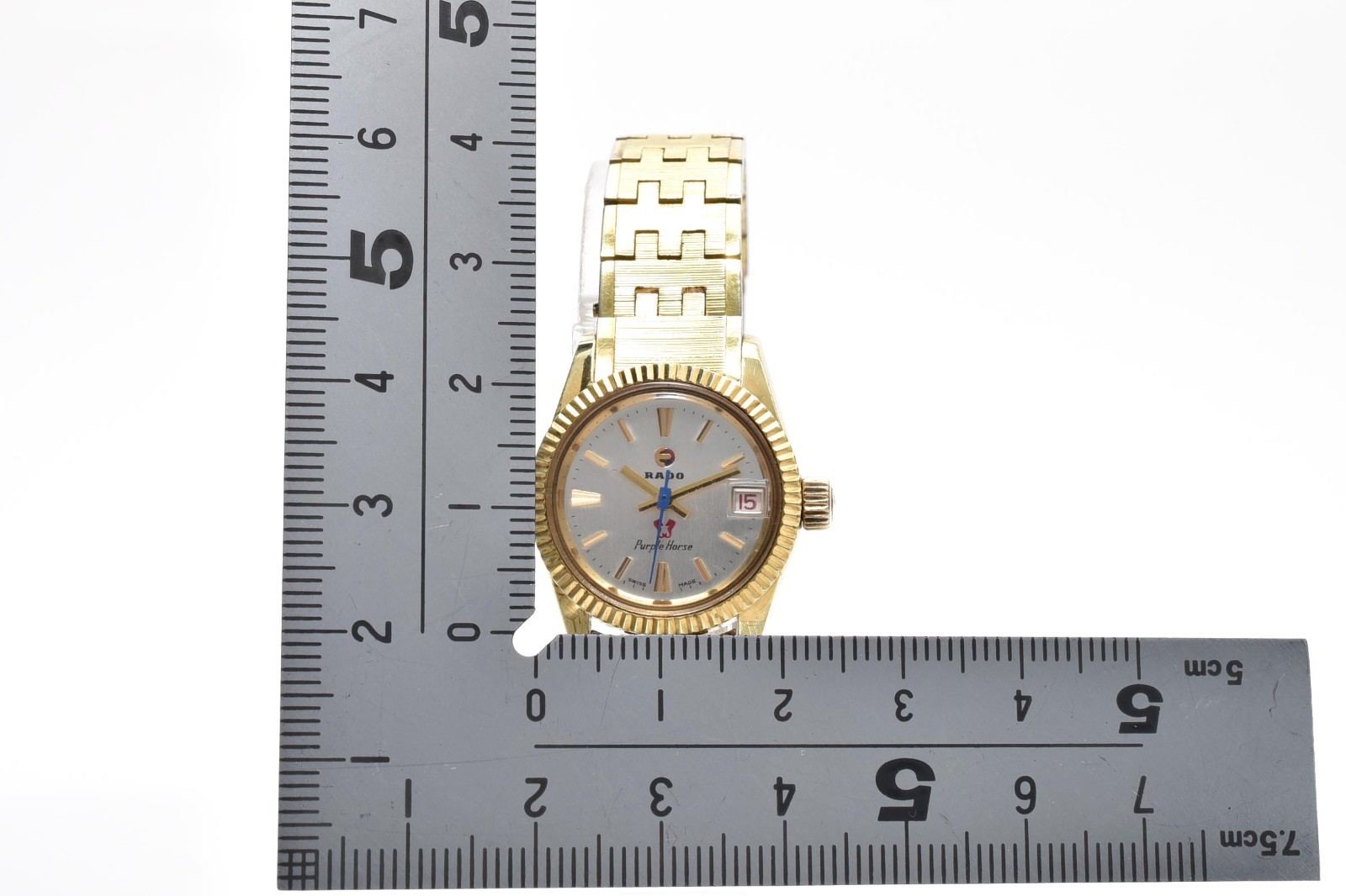 RADO Purple Horse Vintage Automatic Date Women’s Watch 22mm Gold White [Exc+5]