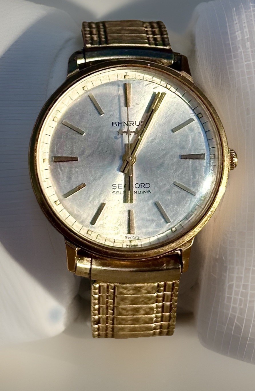 1960s Benrus Sea Lord Automatic Watch Series 1345 W/ Original Box – RUNS Vtg