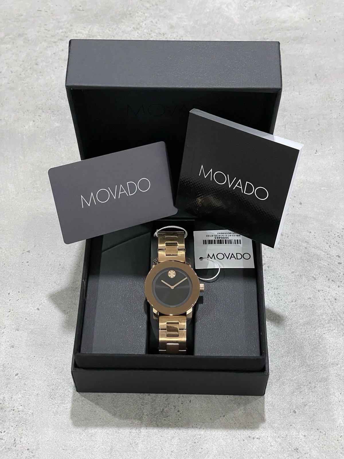Movado Bold Unisex Rose Gold PVD 3600463