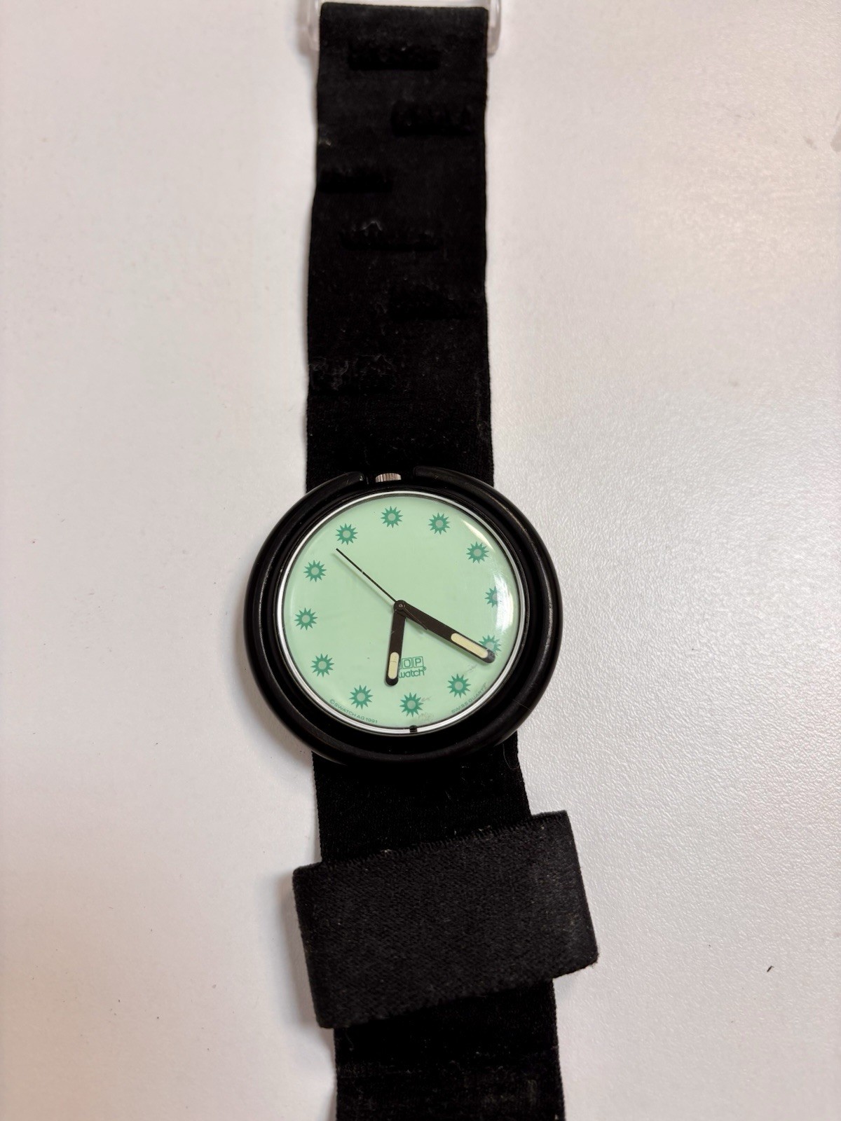 Vintage 1991 Pop Swatch “Mint Sea” (PWB166) – Tested & Fully Working!