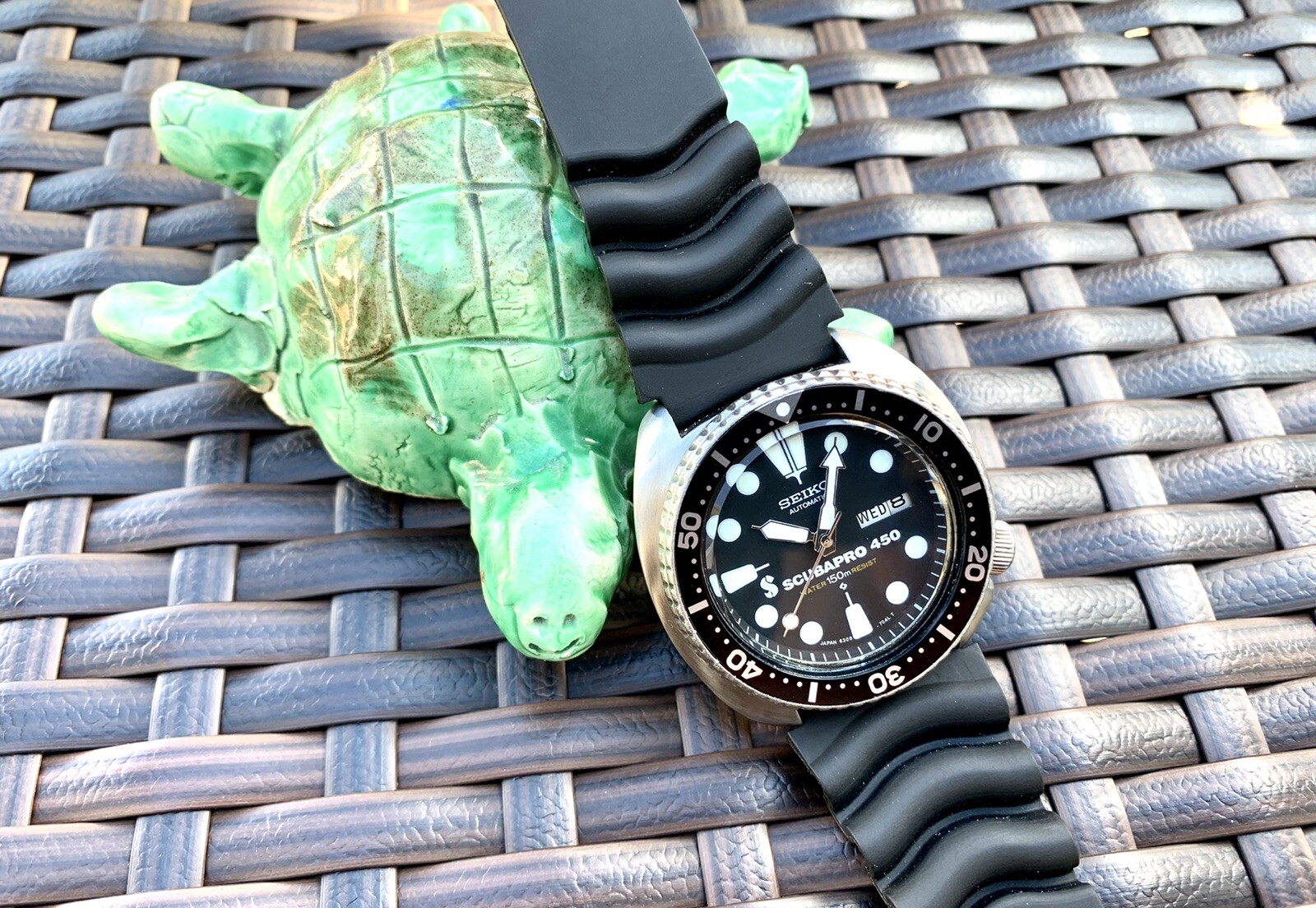 SEIKO 1984 VINT 6309-7049″TURTLE” SCUBAPRO 450 DIVERS WATCH,AUTO JAPAN MOVM’T A