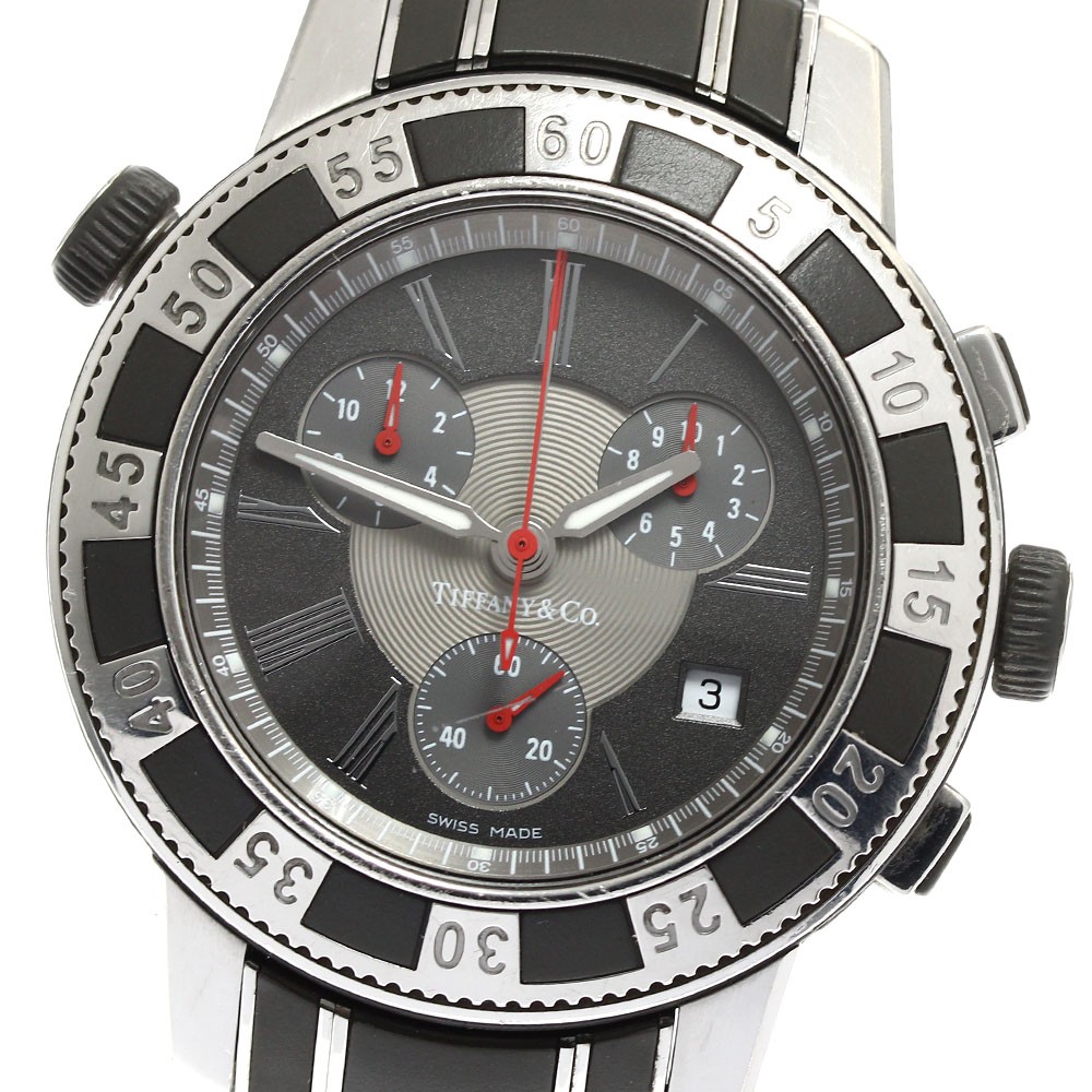 TIFFANY&Co. Mark T-57 Date Chronograph gray Dial Quartz Men’s Watch_902520