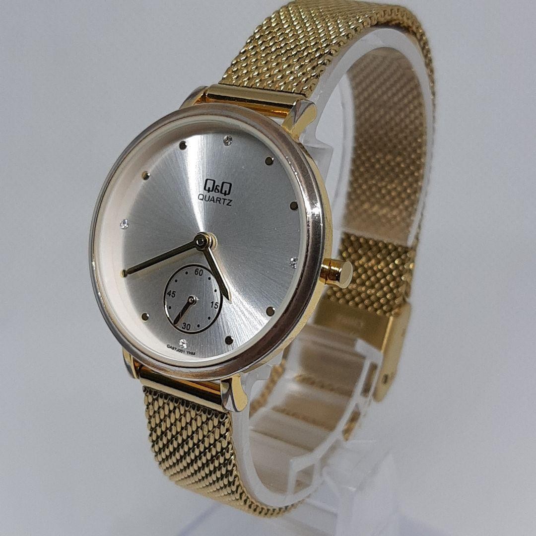 Citizen Q&Q Women’s Watch, Gold, Mesh Strap, Working Condition nu