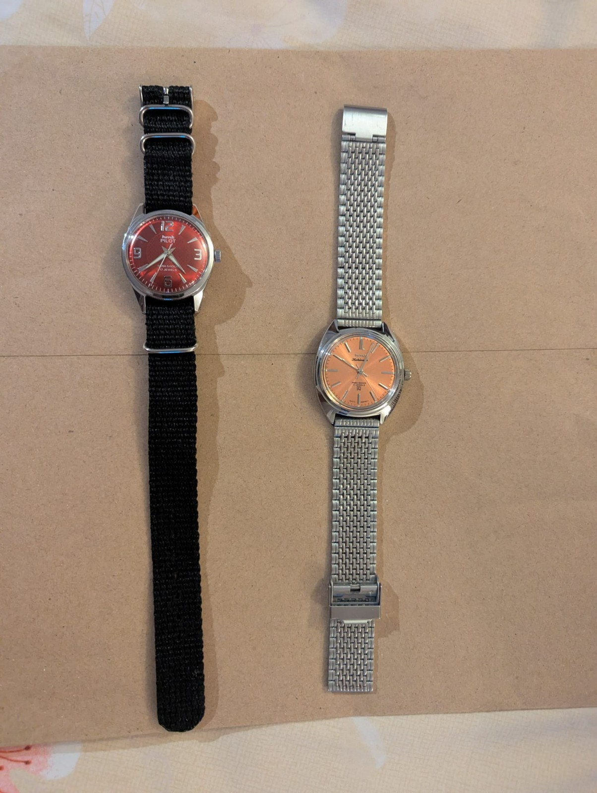 HMT Pilot and Kohinoor two mechanical watches