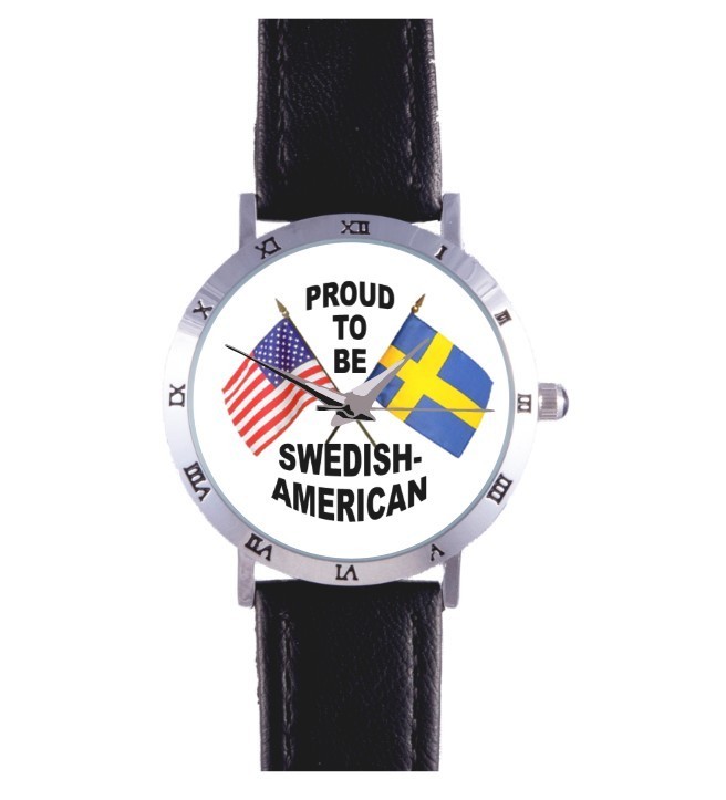 PROUD TO BE SWEDISH-AMERICAN WATCH: LUTEFISK, SWEDEN, AMERICA, RARE COLLECTIBLE!