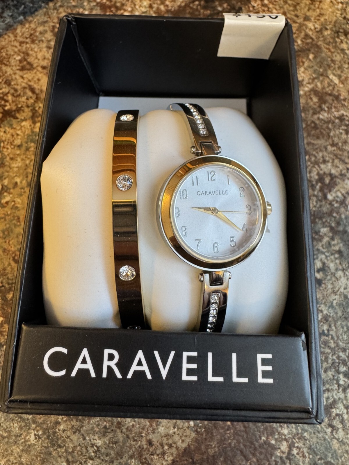 CARAVELLE WATCH AND BRACELET, NEW WITH TAGS