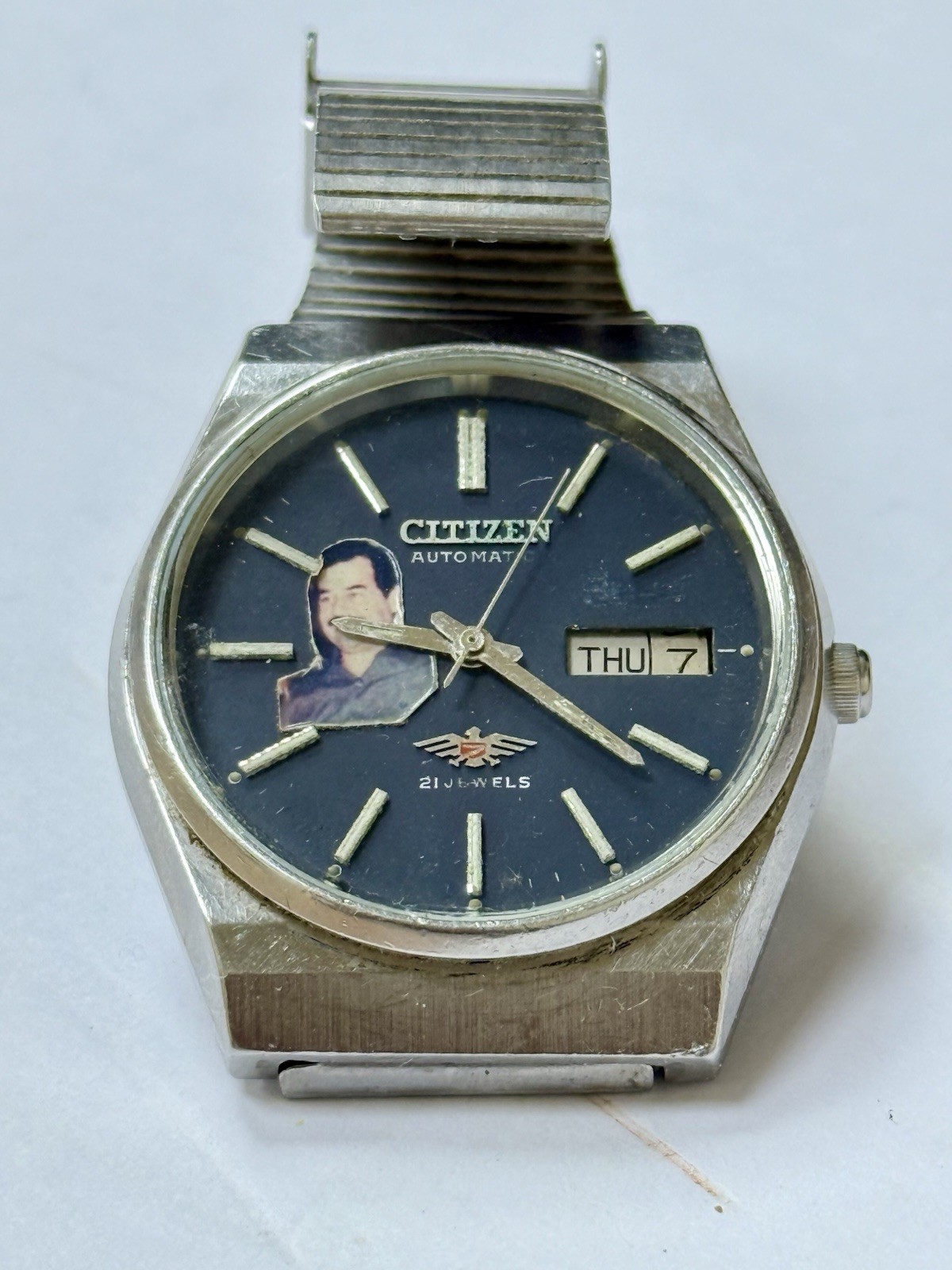Special CITIZEN President Saddam Hussein Iraq Automatic Blue DIAL Watch R60