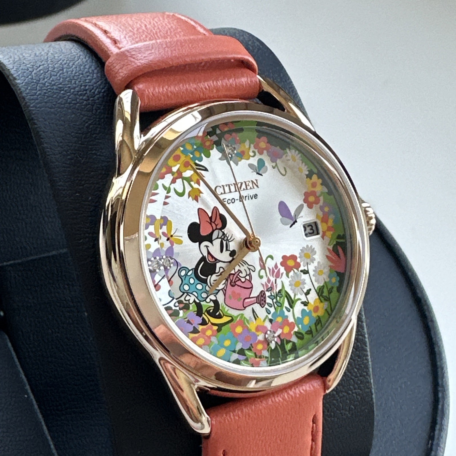 Citizen FE6087-04W Gardening Minnie Disney Collection Diamond Floral Dial Watch